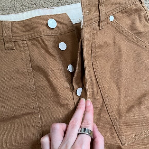 Topo Designs Tan Cotton Shorts | Everyday or Hiking | Size 6 - Picture 2 of 6